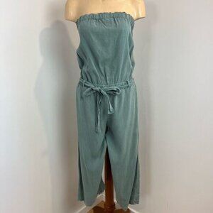 Bella Dahl Teal Strapless Jumpsuit